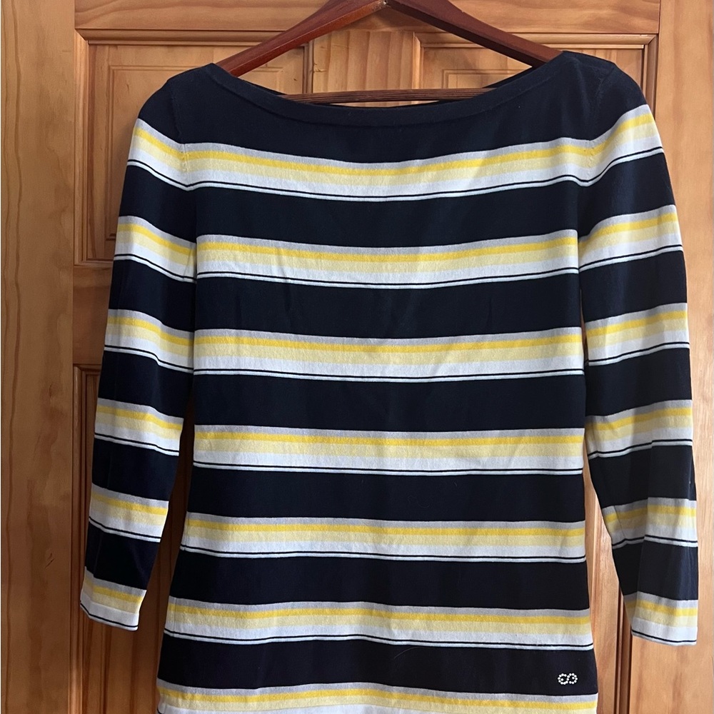 Escada Sport boat neck, striped top, size small